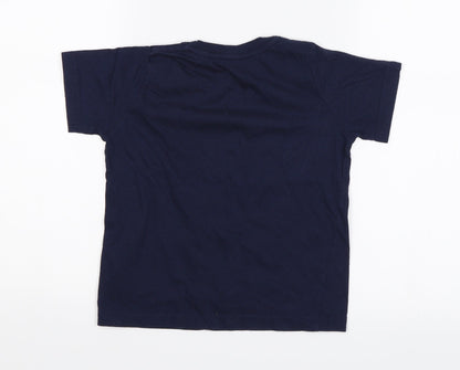 Matalan Boys Blue   Basic T-Shirt Size 4 Years  - This little ninja is 4