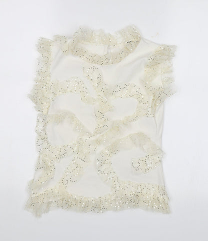 Shining Star Womens White   Basic Blouse Size S