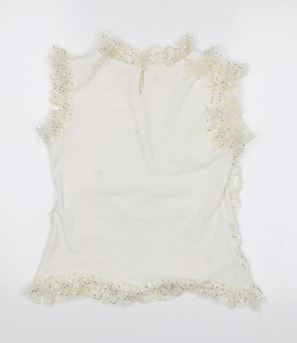Shining Star Womens White   Basic Blouse Size S