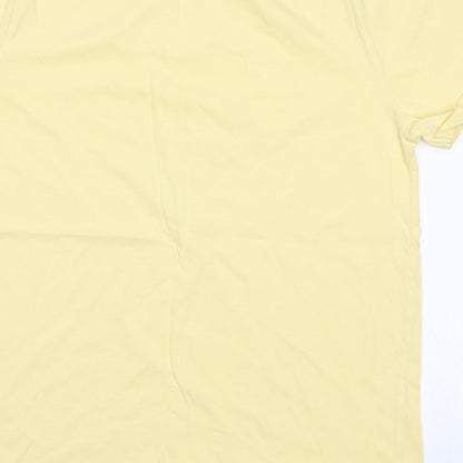 Womens UK Size 12 New Look Yellow Basic T-Shirt