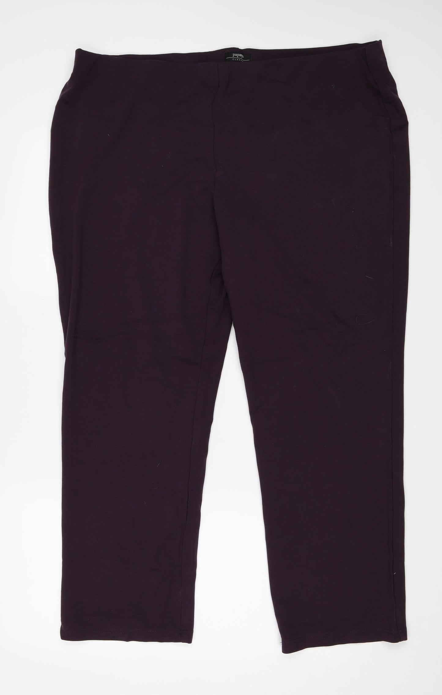 Papaya Womens Purple   Trousers  Size 20 L28 in