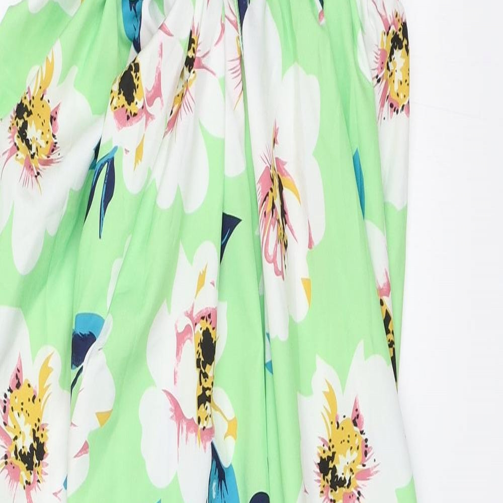 Shien Womens Green Floral  Shift  Size L