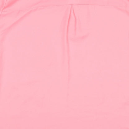 Womens UK Size 4XL Preworn Pink Basic Blouse