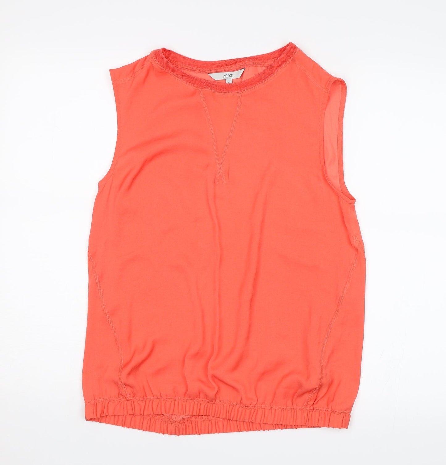 Womens UK Size 12 NEXT Orange Basic Blouse