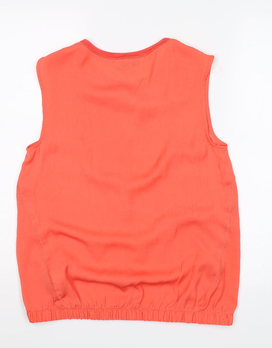 Womens UK Size 12 NEXT Orange Basic Blouse