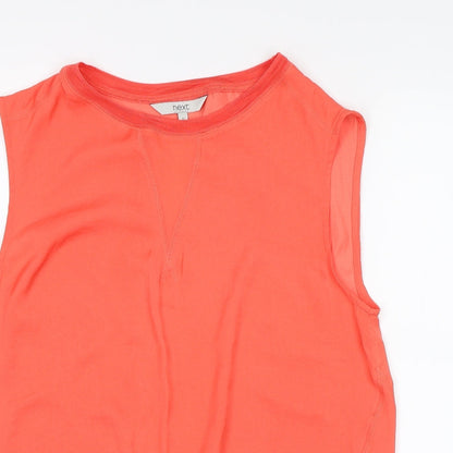 Womens UK Size 12 NEXT Orange Basic Blouse