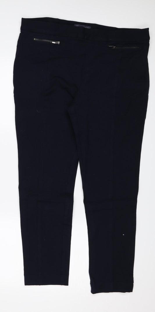 M&S Womens Blue   Trousers  Size 18 L27 in