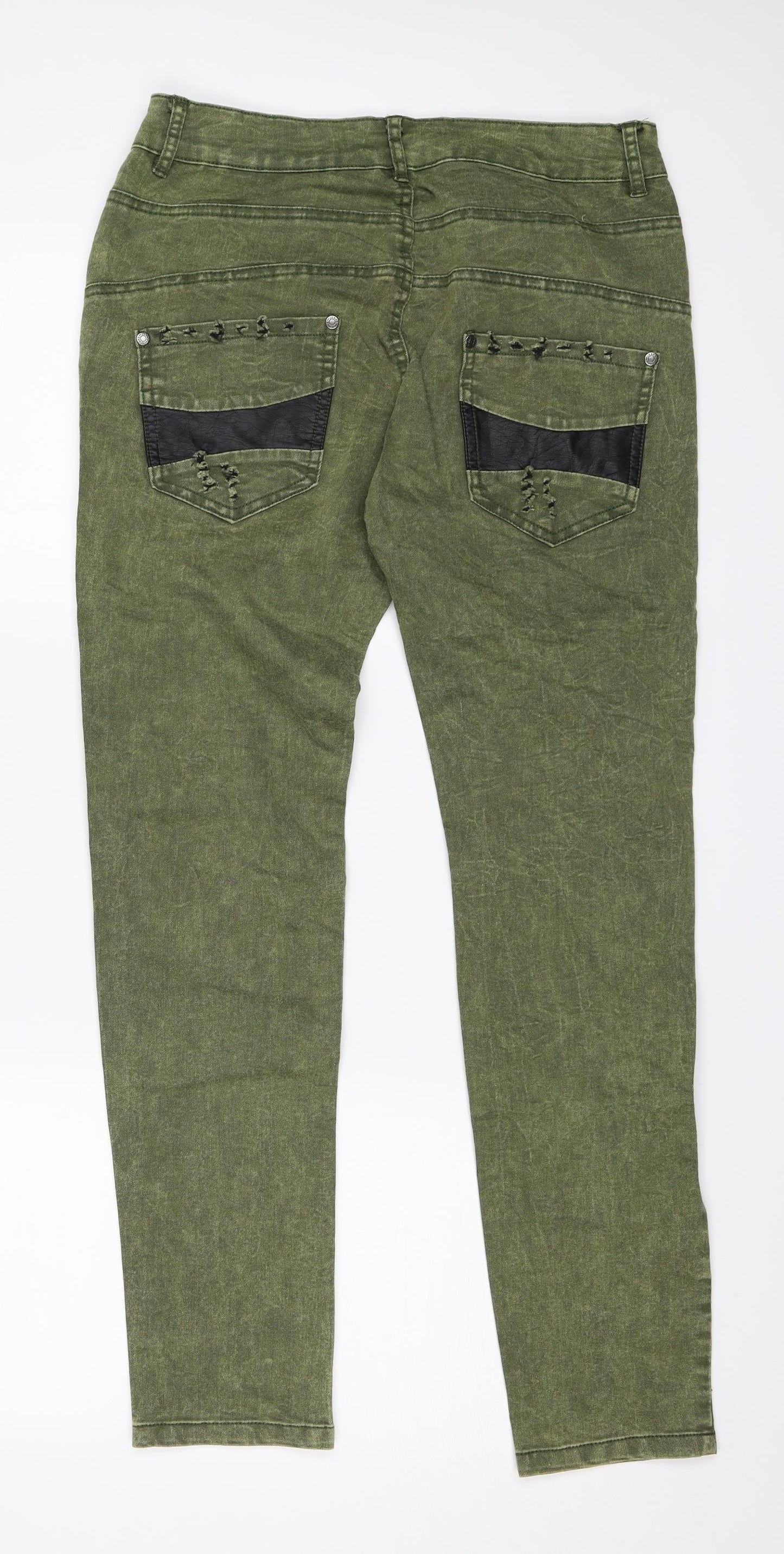 Best Emilie Womens Green   Skinny Jeans Size L L27 in
