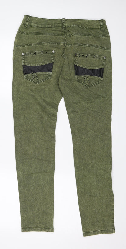 Best Emilie Womens Green   Skinny Jeans Size L L27 in