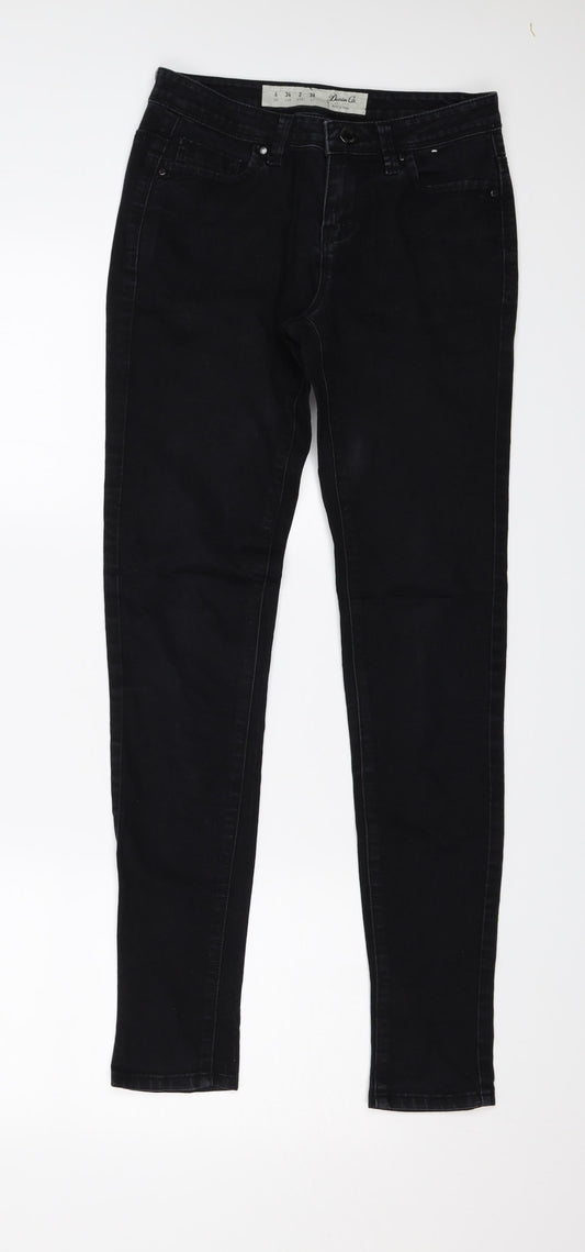 Denim & Co. Womens Black  Denim Skinny Jeans Size 6 L29 in