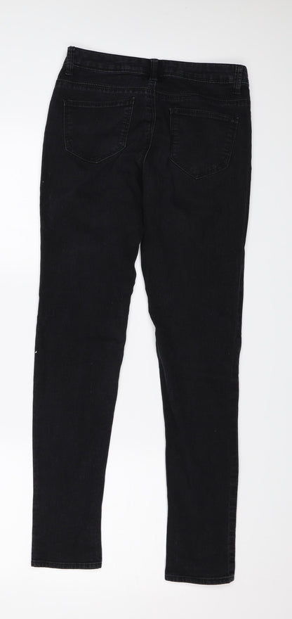 Denim & Co. Womens Black  Denim Skinny Jeans Size 6 L28 in