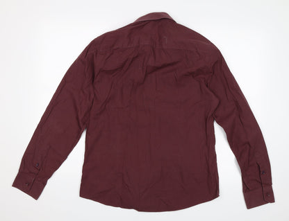 Womens UK Size M River Island Purple Basic Button-Up