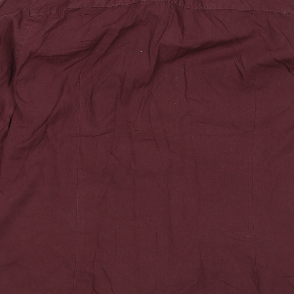 Womens UK Size M River Island Purple Basic Button-Up