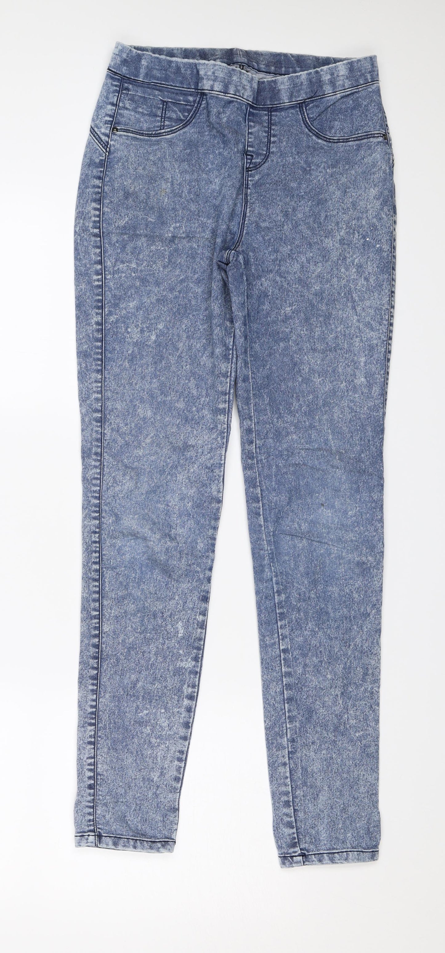 Denim & Co. Womens Blue  Denim Jegging Jeans Size 4 L27 in