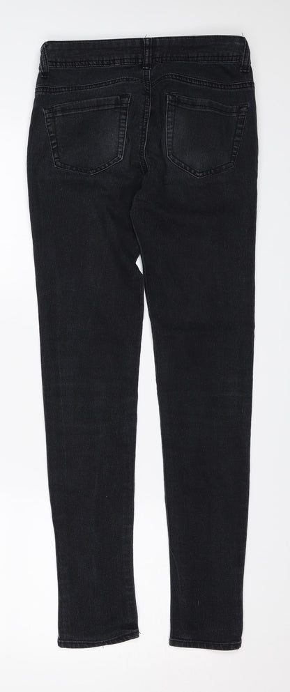 Denim & Co. Womens Black  Denim Skinny Jeans Size 6 L28 in