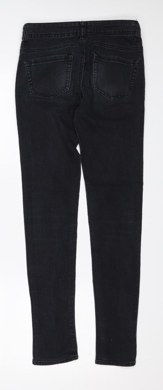 Denim & Co. Womens Black  Denim Skinny Jeans Size 6 L28 in