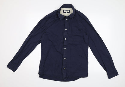 River Island Mens Blue    Button-Up Size M