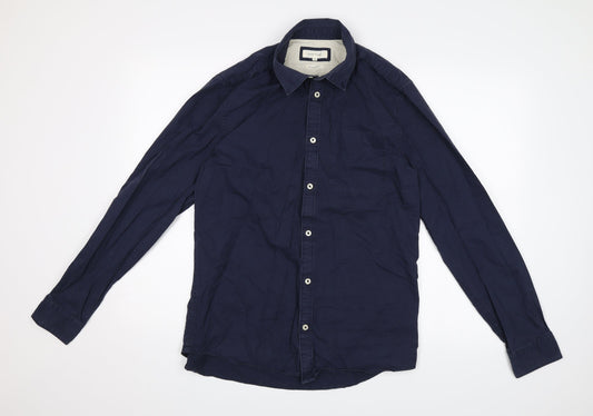 River Island Mens Blue    Button-Up Size M