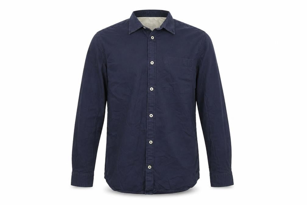 Mens UK Size M River Island Blue  Button-Up Long Sleeve Casual Shirt