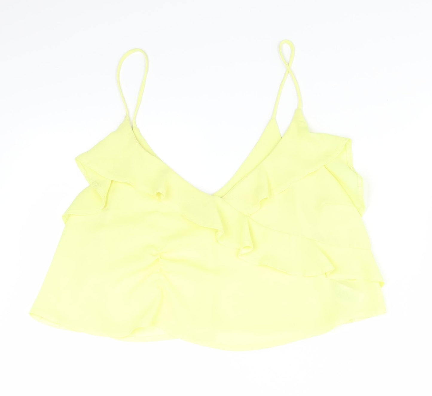 Primark Womens Yellow   Cropped Tank Size 10