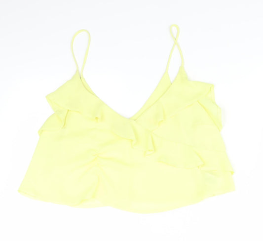Primark Womens Yellow   Cropped Tank Size 10