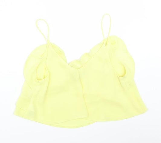 Primark Womens Yellow   Cropped Tank Size 10