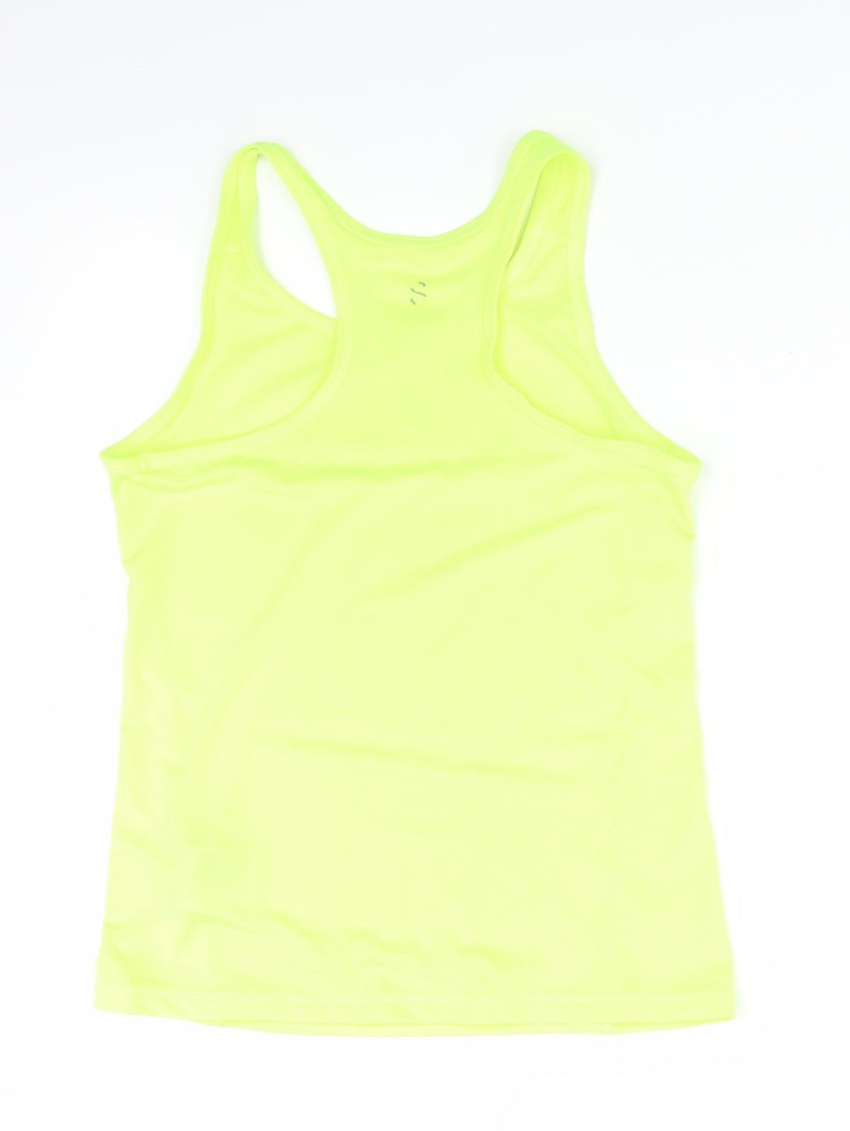 H&M Girls Yellow   Basic Tank Size 11 Years  - High Visability