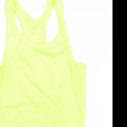 H&M Girls Yellow   Basic Tank Size 11 Years  - High Visability