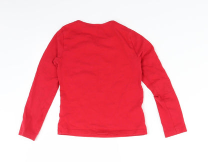 St Bernard Girls Red Basic T-Shirt Size 5 Years