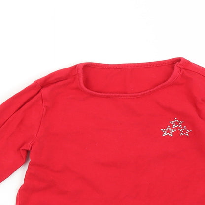 St Bernard Girls Red Basic T-Shirt Size 5 Years