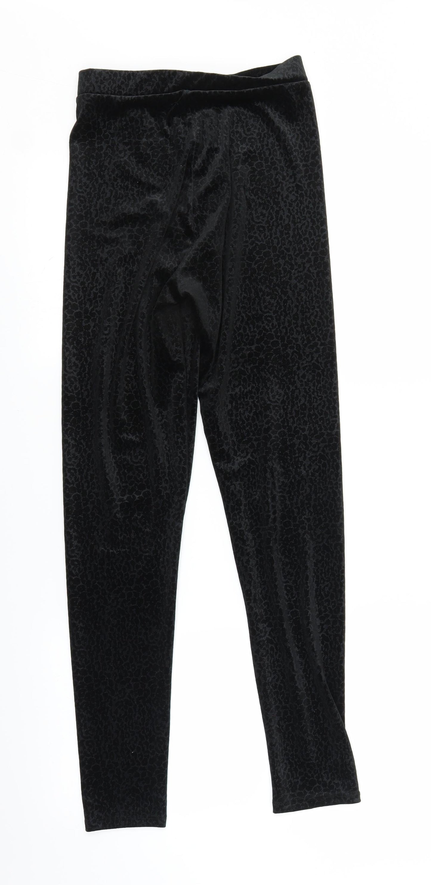 Primark Womens Black Animal Print  Trousers  Size XS L27 in