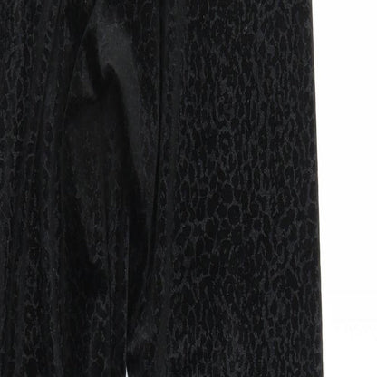 Primark Womens Black Animal Print  Trousers  Size XS L27 in