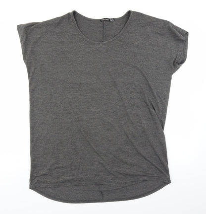 Boohoo Womens Grey   Basic T-Shirt Size 8