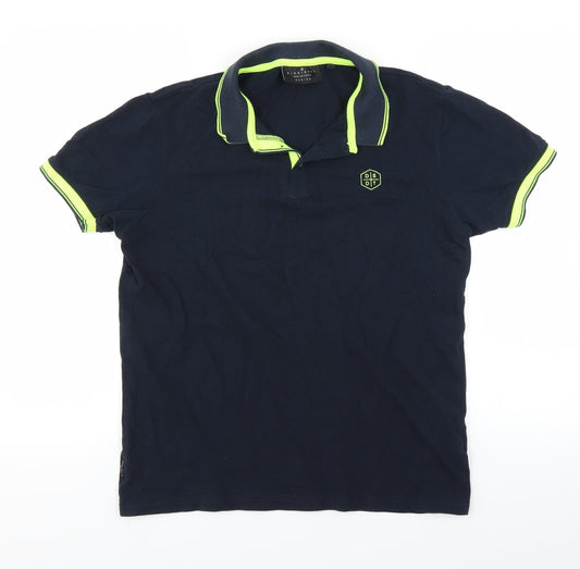 Dissident Mens Blue    Polo Size M