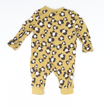 TU Baby Brown Animal Print  Babygrow One-Piece Size 3-6 Months