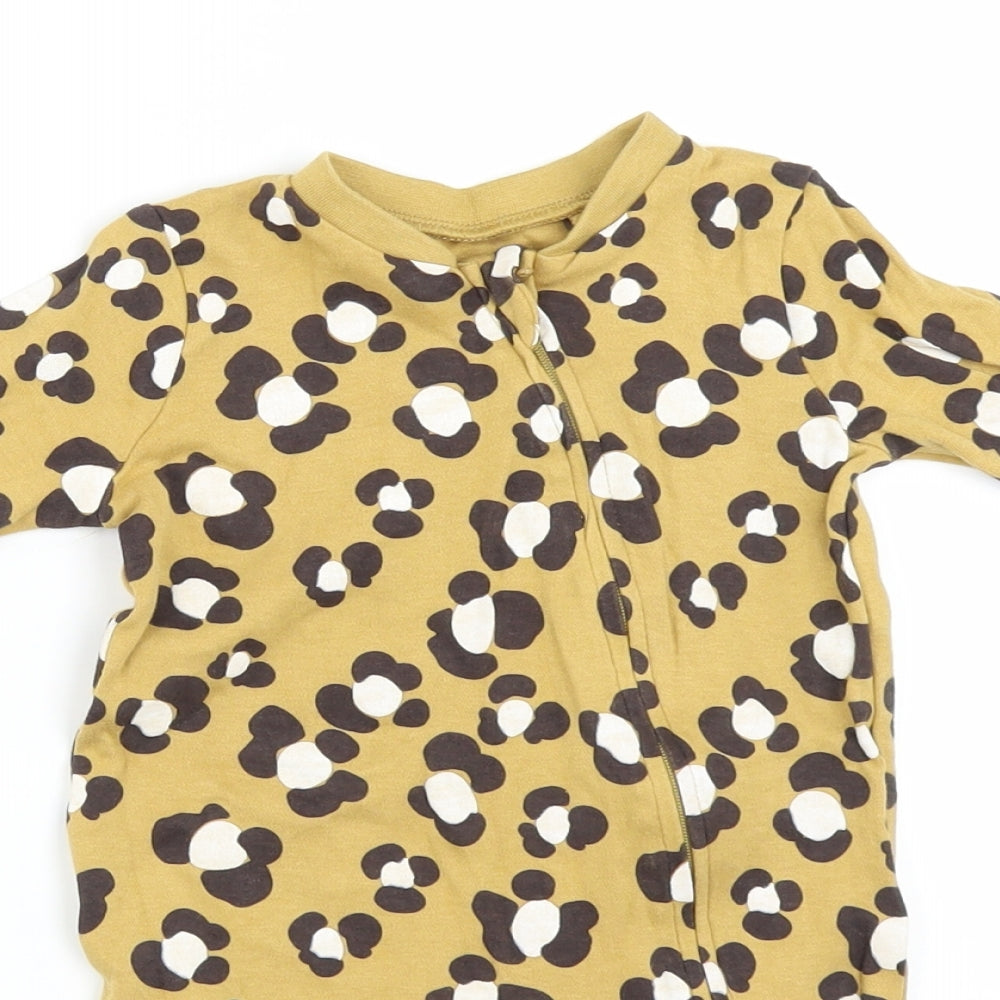 TU Baby Brown Animal Print  Babygrow One-Piece Size 3-6 Months