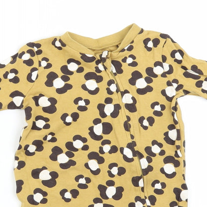 TU Baby Brown Animal Print  Babygrow One-Piece Size 3-6 Months