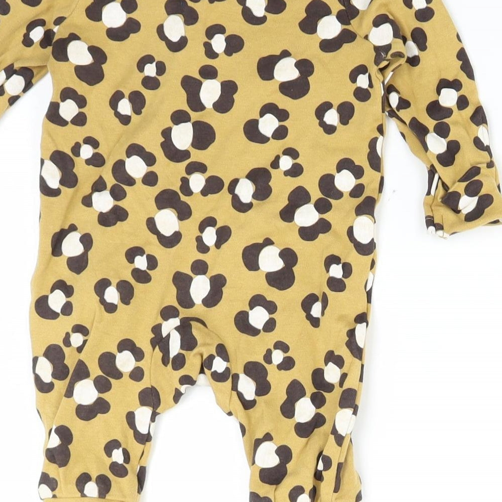 TU Baby Brown Animal Print  Babygrow One-Piece Size 3-6 Months