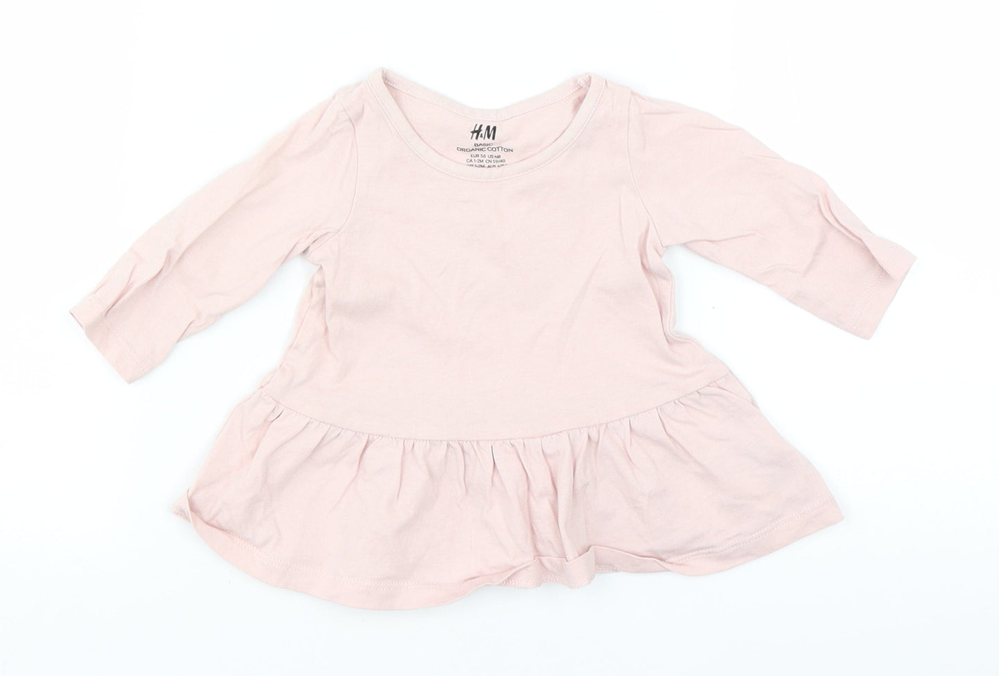 H&M Baby Pink   Basic T-Shirt Size 0-3 Months