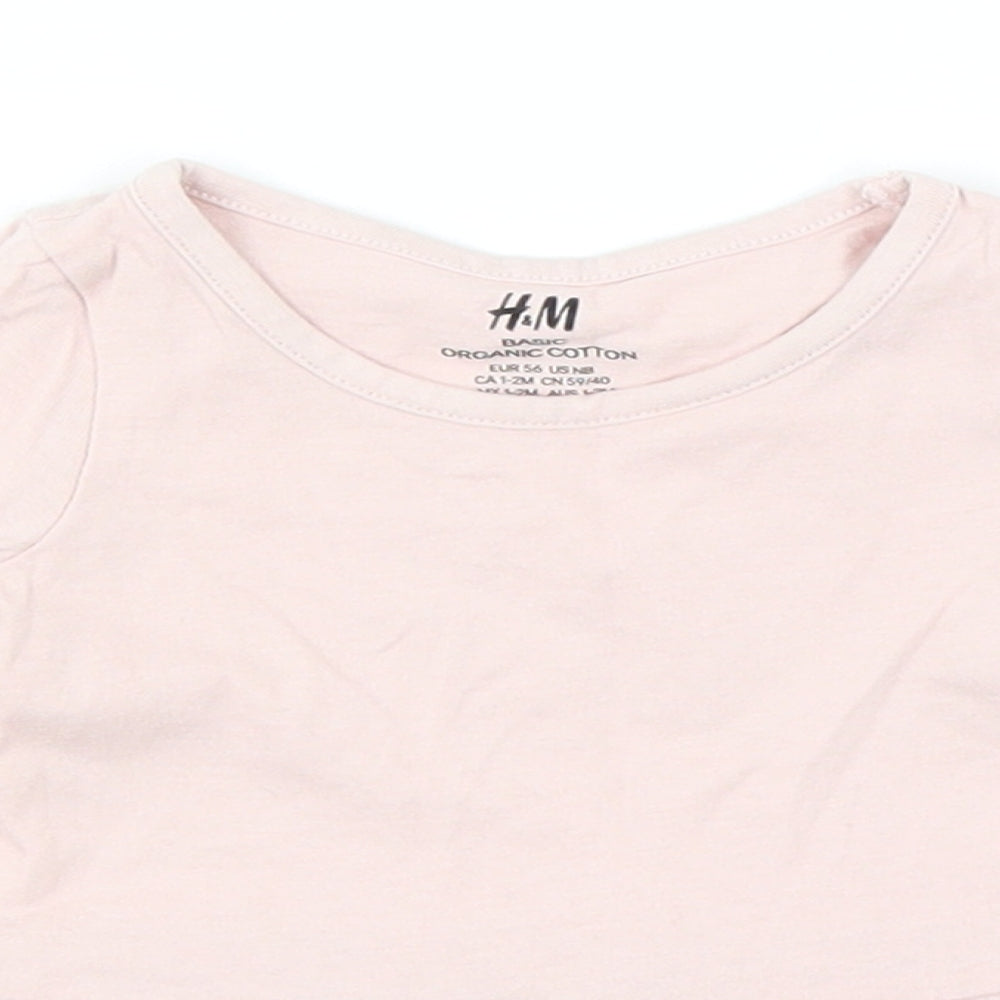 H&M Baby Pink   Basic T-Shirt Size 0-3 Months