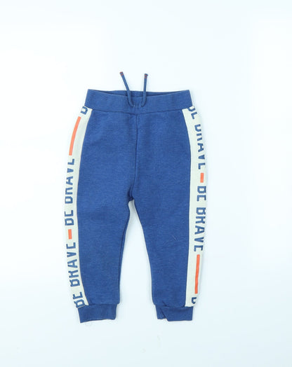 George Boys Blue   Jogger Trousers Size 2 Years