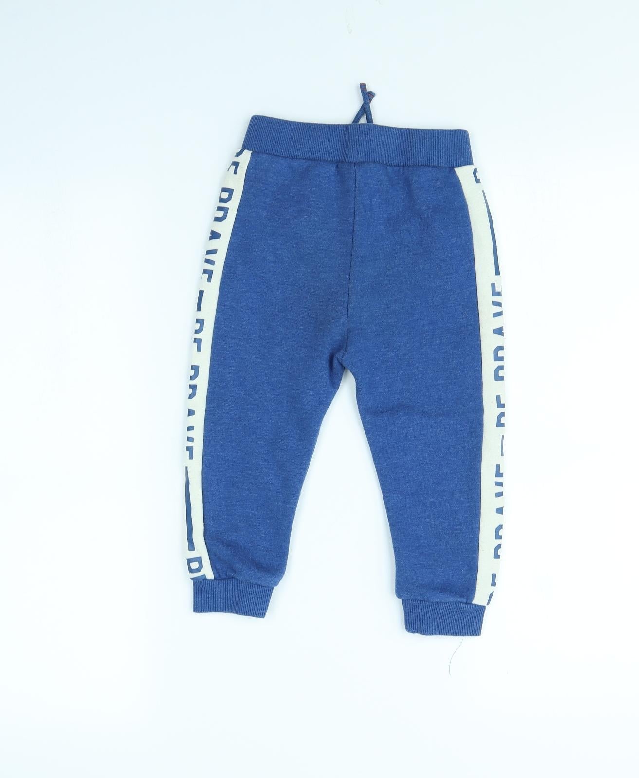 George Boys Blue   Jogger Trousers Size 2 Years