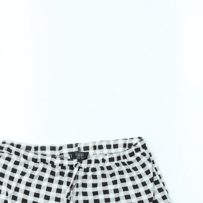 Girls On Film Womens Black Herringbone  Cut-Off Shorts Size 12