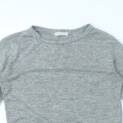 Femme Luxe Womens Grey   Pullover Jumper Size S