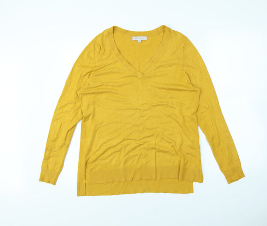 Nutmeg Womens Yellow   Pullover Jumper Size 12
