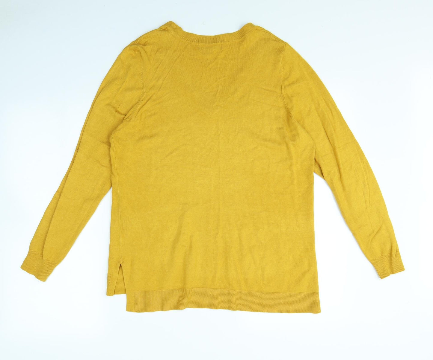 Nutmeg Womens Yellow   Pullover Jumper Size 12