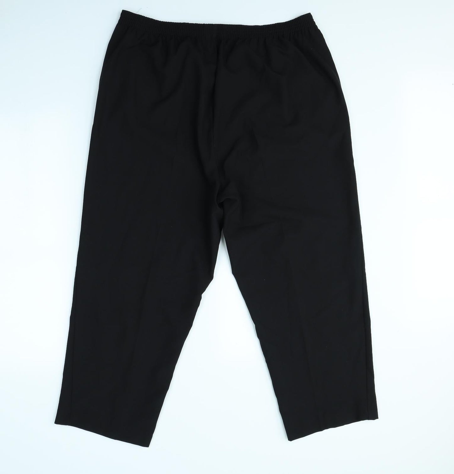 Womens UK Size 18 BM Regular Fit Dress Pants Black Trousers