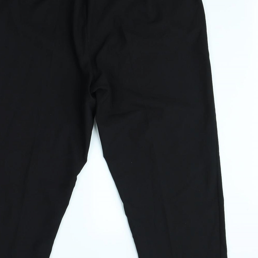 Womens UK Size 18 BM Regular Fit Dress Pants Black Trousers