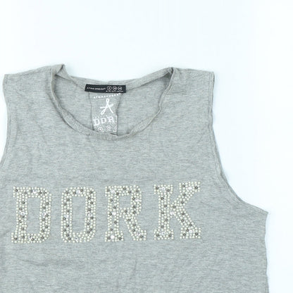 Womens UK Size 8 Atmosphere Grey Cropped Tank