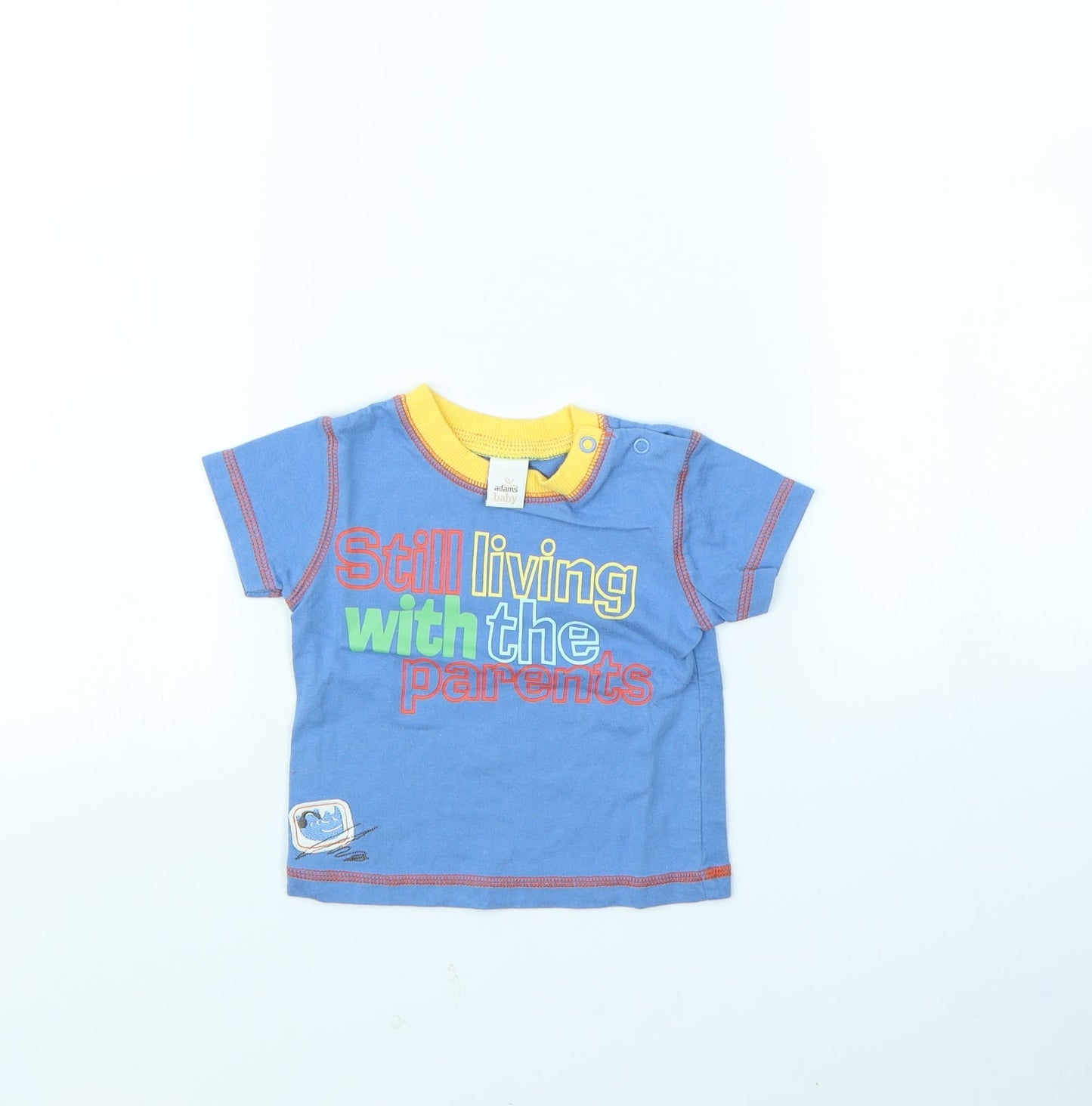 Adams Baby Boys Blue   Basic T-Shirt Size 6-9 Months
